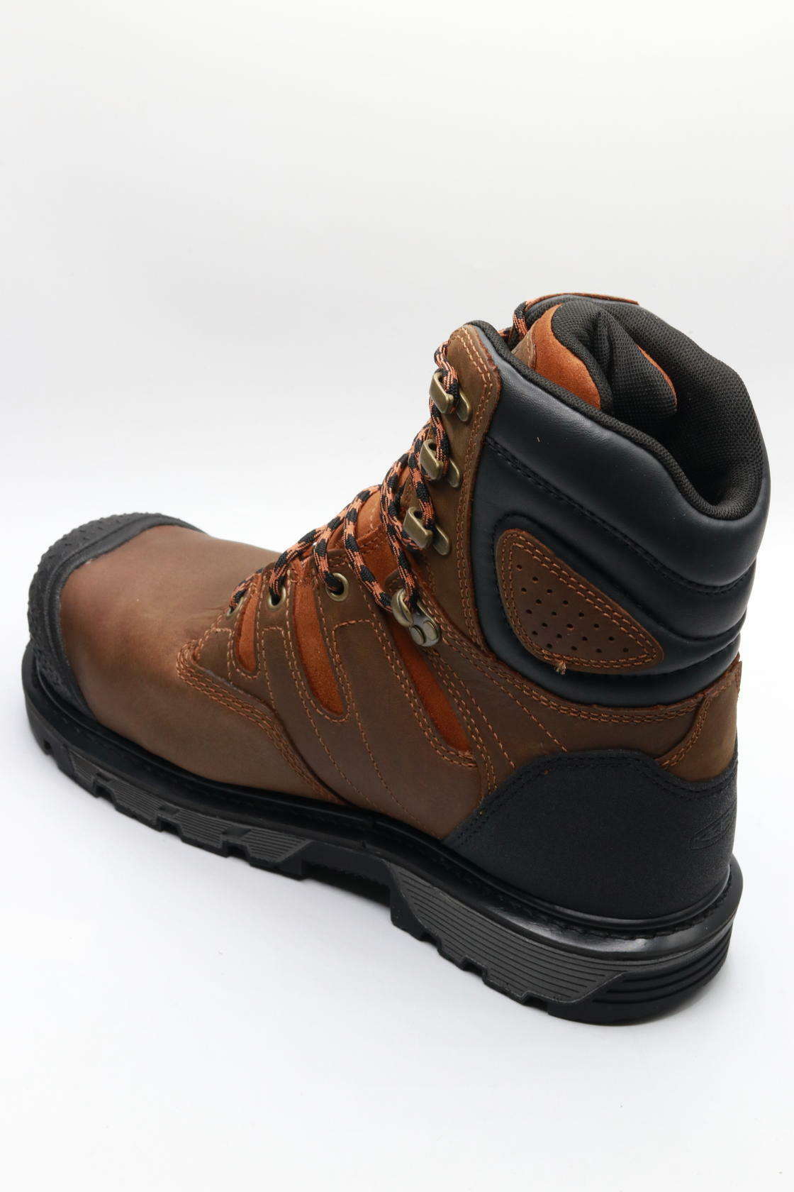 KEEN Utility Men's Camden 8” Composite Toe Waterproof 600G Insulated Heavy Duty Work Boots, Leather Brown/Black, 9.5 Wide
