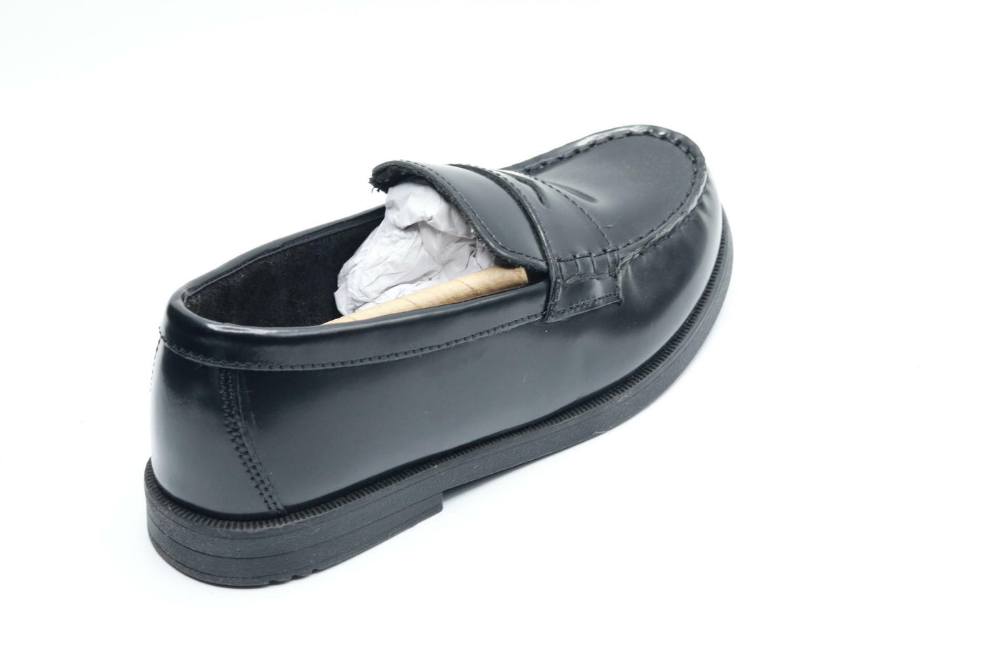 Florsheim Croquet Penny Jr Boys' Toddler-Youth Slip On, 2 M US Little Kid, Black