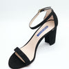 Stuart Weitzman Women's Nearlynude Heeled Sandal, Black, 7.5 M US