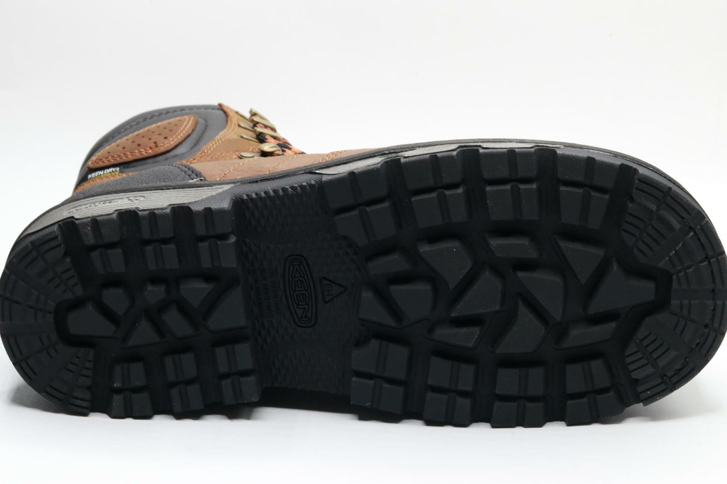 KEEN Utility Men's Camden 8” Composite Toe Waterproof 600G Insulated Heavy Duty Work Boots, Leather Brown/Black, 9.5 Wide