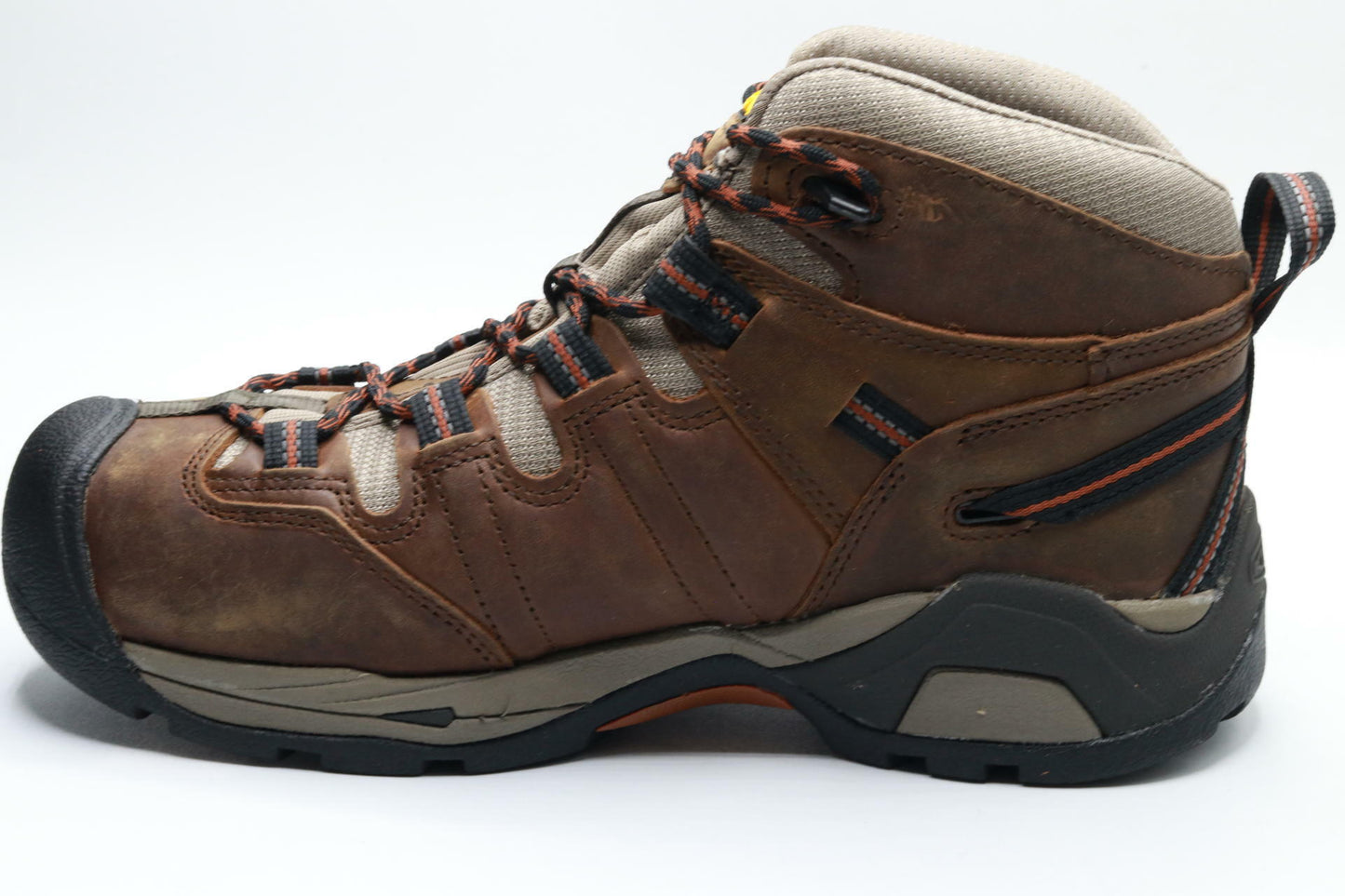 KEEN Utility Men's Detroit XT Mid Soft Toe Waterproof Work Boot, Black Olive/Leather Brown, 9 Wide US