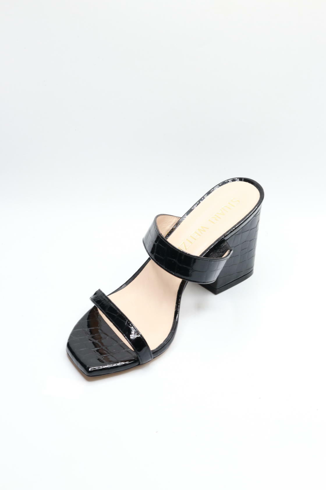 Stuart Weitzman Nearlynude Ankle Strap City Sandal Black 1 9 M