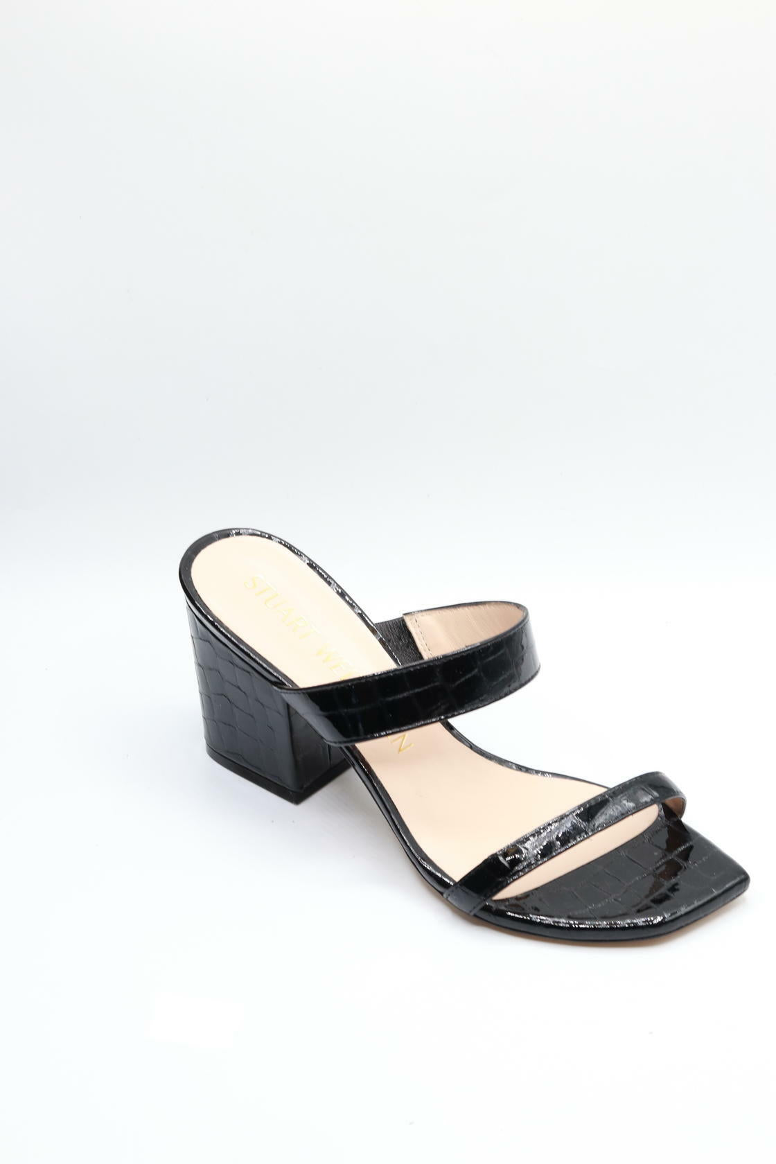 Stuart Weitzman Nearlynude Ankle Strap City Sandal Black 1 9 M