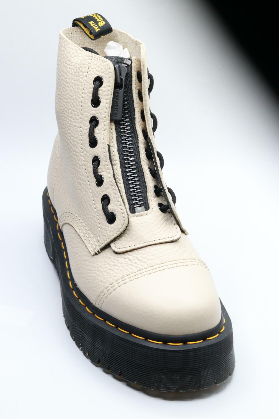 Dr. Martens Women's Sinclair Boots, Parchment Beige, 10 M US