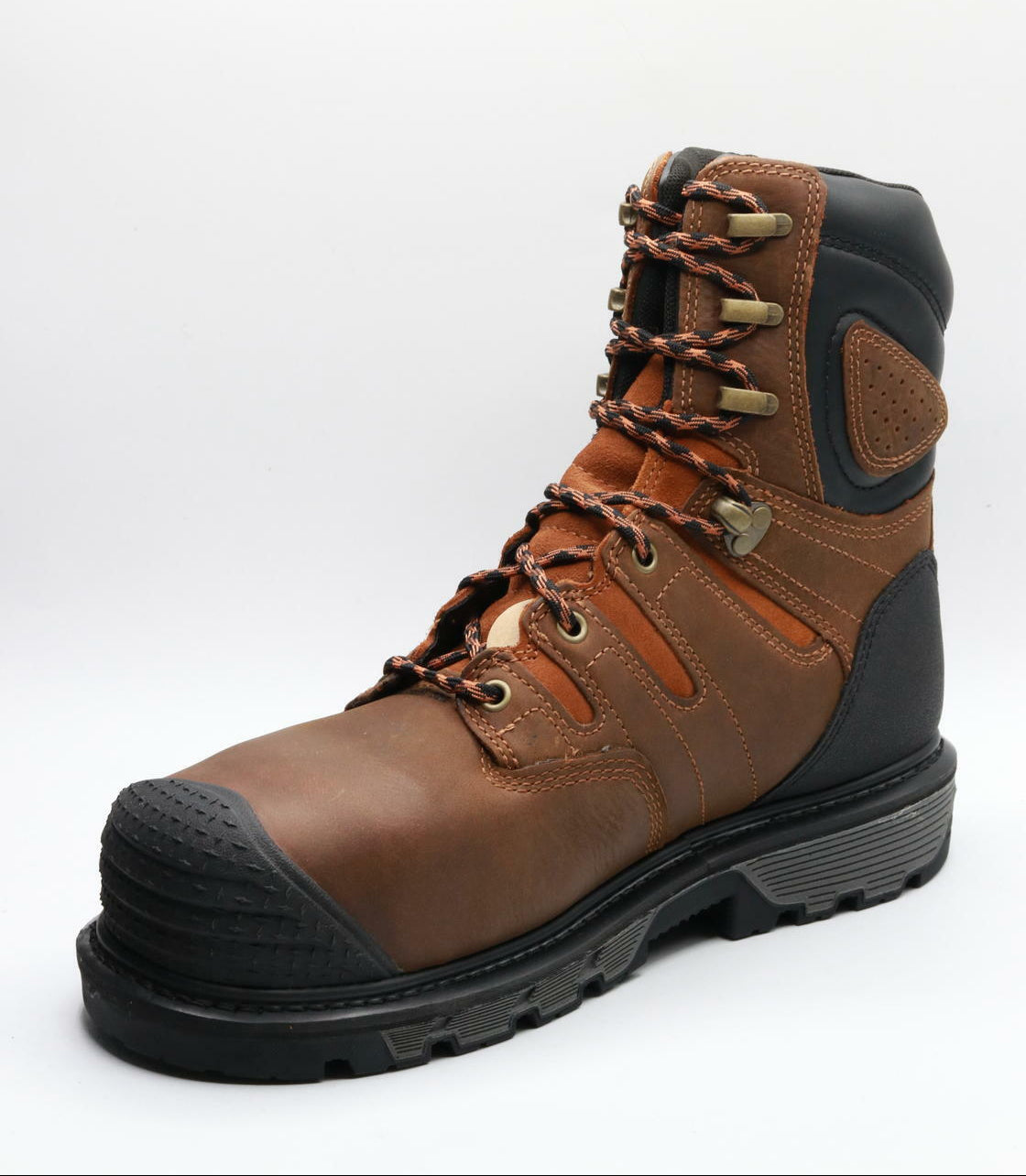 KEEN Utility Men's Camden 8” Composite Toe Waterproof 600G Insulated Heavy Duty Work Boots, Leather Brown/Black, 10.5 Wide