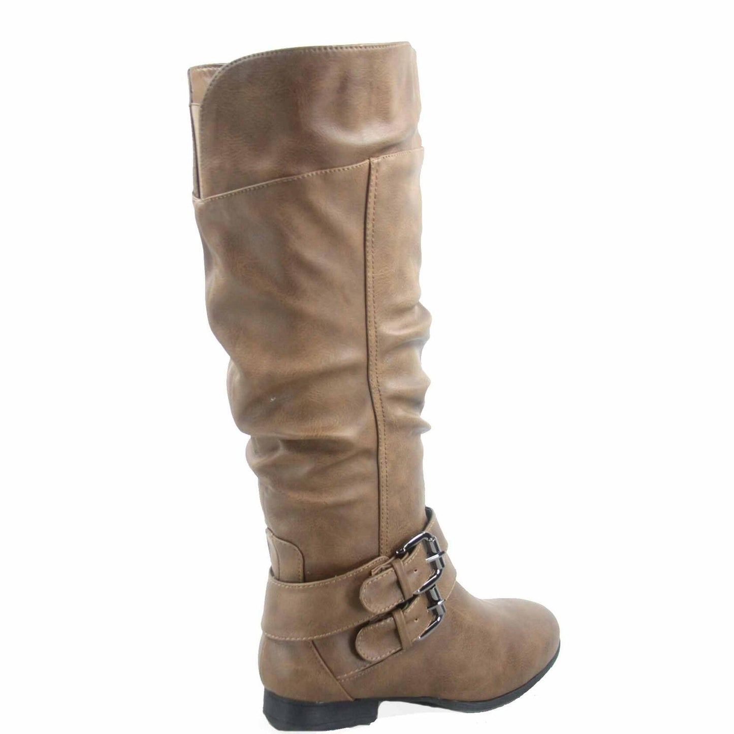 TOP Moda Coco-20  Round Toe Low Heel Knee High Zipper Boot Shoes (Conac, us_footwear_size_system,