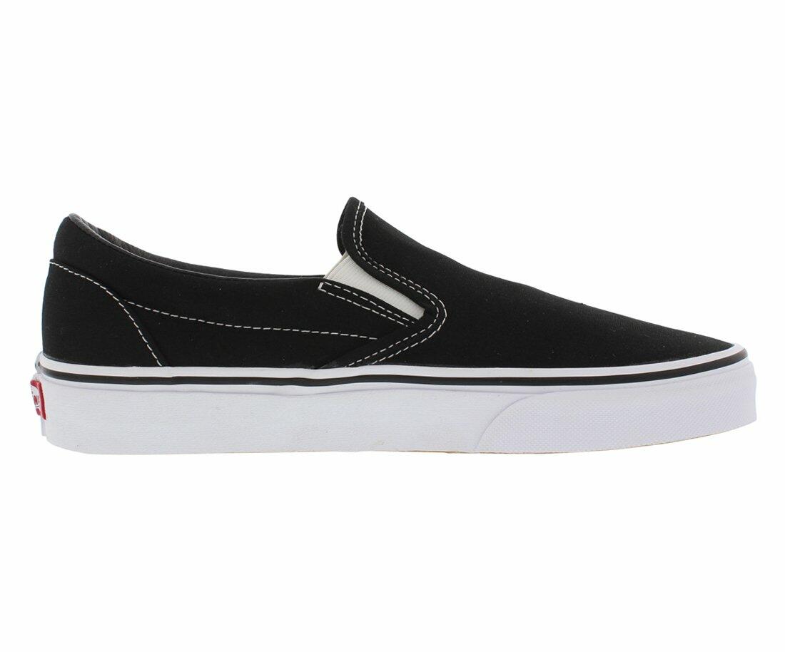 Vans Men's Low-Top, Classic Black, White, 7