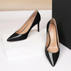 Eldof Women's High Heel Pumps - Classy Pointy Toe Pumps_- Office Wedding Party Event Comfort Heels Black US 7