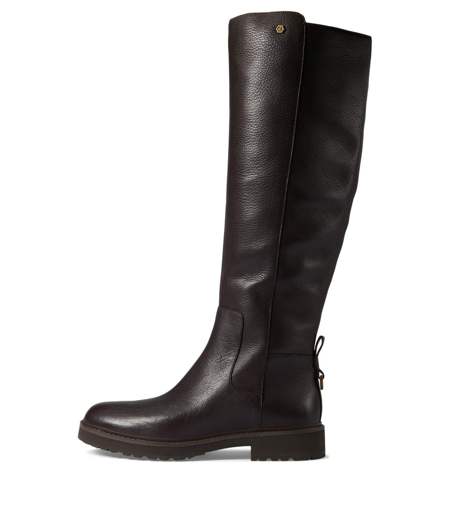 Cole Haan Waterproof Greenwich Tall Boot Dark Coffee Leather/Antique 10.5 B (M)