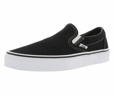 Vans Men's Low-Top, Classic Black, White, 7