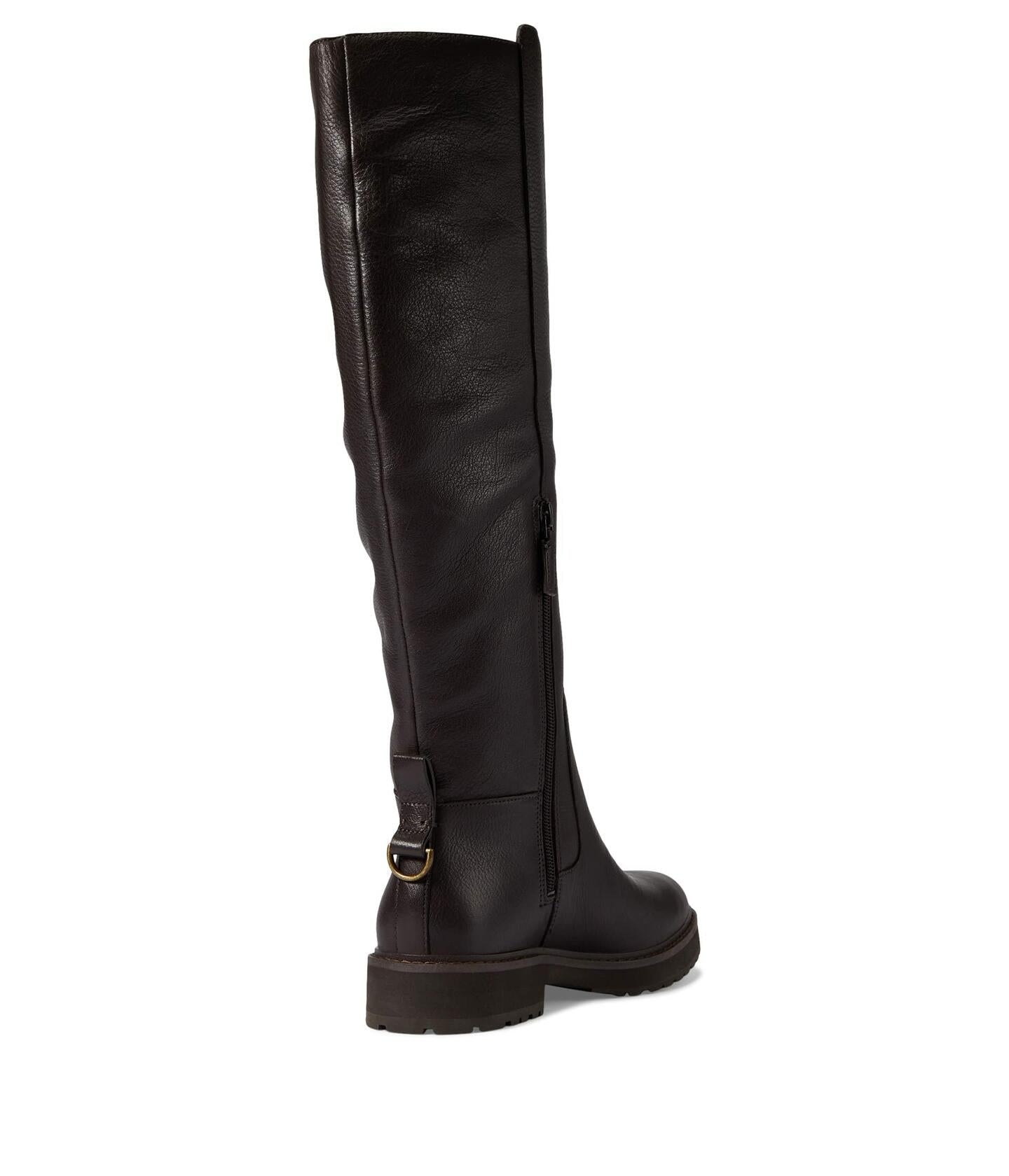 Cole Haan Waterproof Greenwich Tall Boot Dark Coffee Leather/Antique 10.5 B (M)