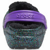 Crocs Kids' Classic Lined Clog | Kids' Slippers, Starry Skies Glitter, 4 Toddler