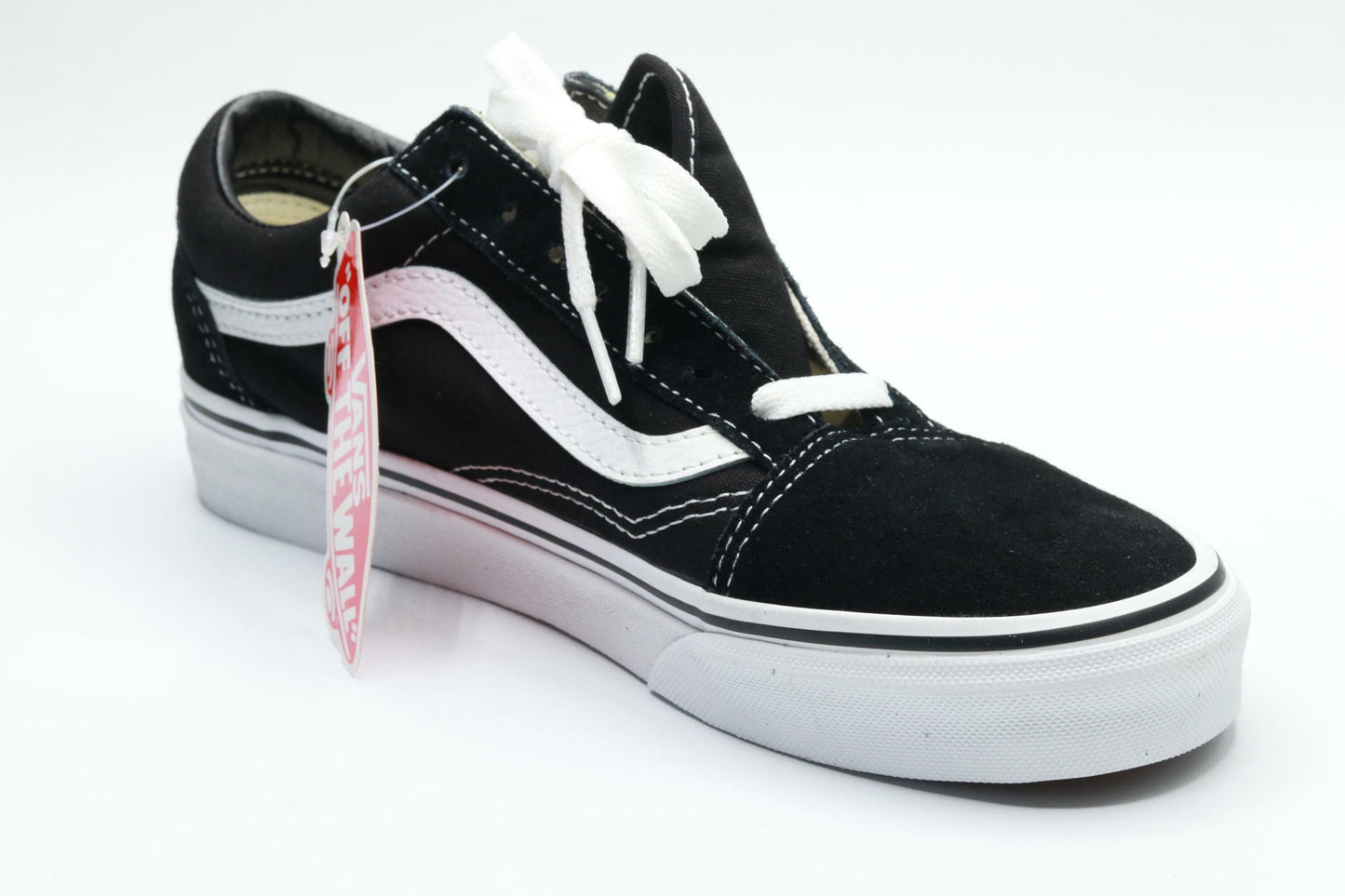 Vans Old Skool, Black White,  (6  Men , 7.5 Women) Sneakers