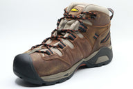 KEEN Utility Men's Detroit XT Mid Soft Toe Waterproof Work Boot, Black Olive/Leather Brown, 9 Wide US