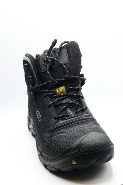 KEEN Men’s Durand Evo Mid Height Waterproof Hiking Boots, Black/Magnet, 9.5 W (Wide) US