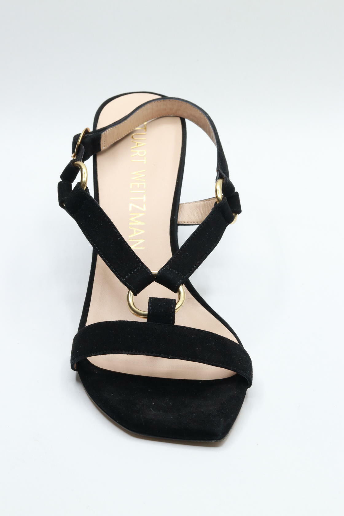 Stuart Weitzman Lalita 75 Blok Sandal Black 9.5 M