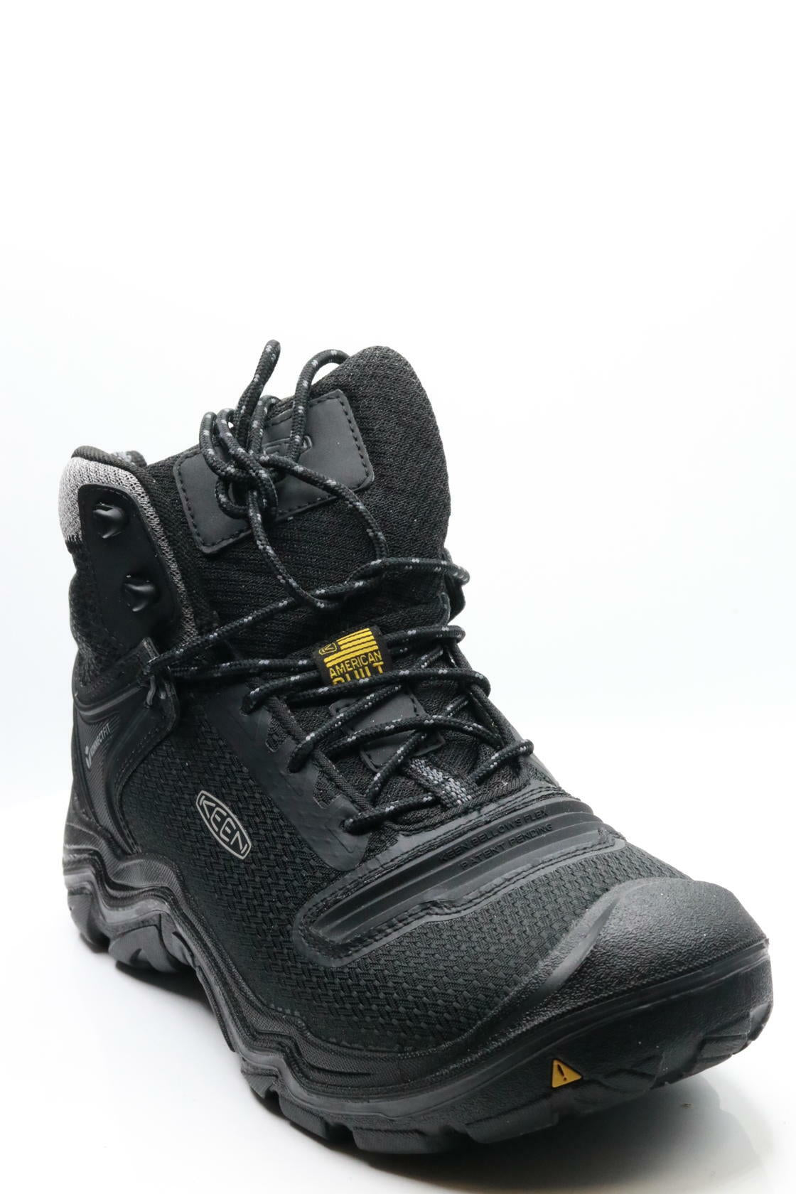 KEEN Men’s Durand Evo Mid Height Waterproof Hiking Boots, Black/Magnet, 9.5 W (Wide) US