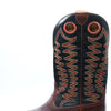 BMVY9 Mens Sidepass Western Boot Barrel Brown/Cask Black 13 Wide
