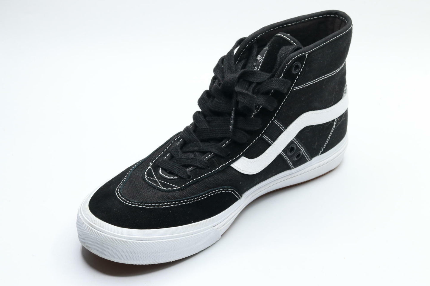 Vans Crockett High Pro in Skateboard Mens  Black and White Sneakers 8M