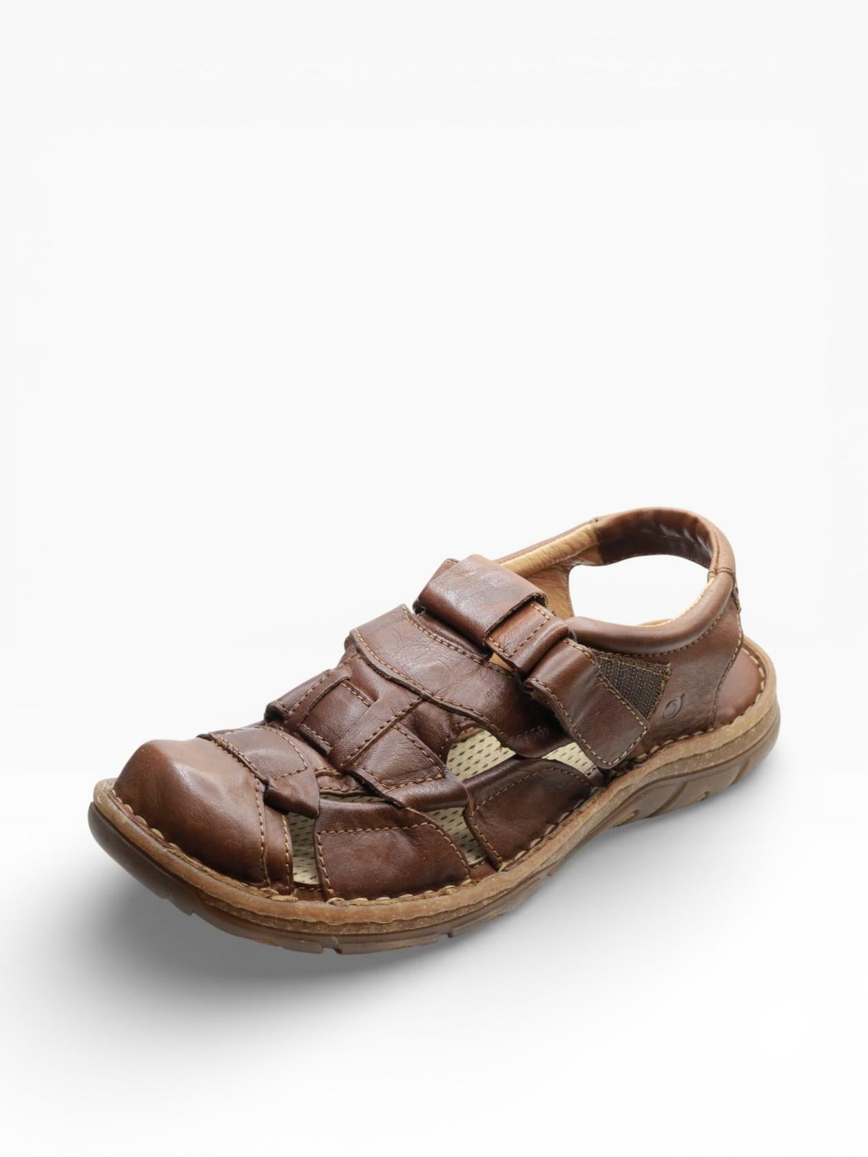 BORN Men’s Cabot III Brown Leather Fisherman Sandals Casual Comfort Shoes Size 11 M