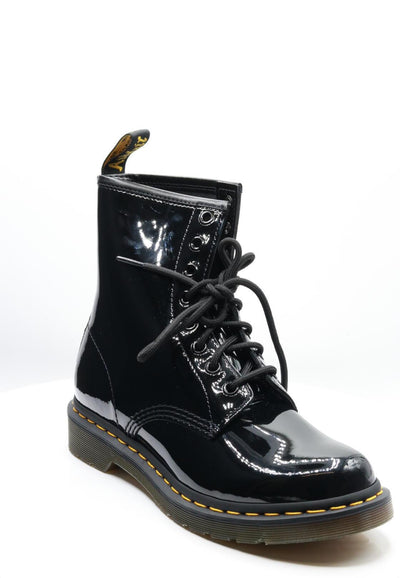 Dr. Martens Women's 1460 W Patent Leather 8 Eye Boot, Black, 8