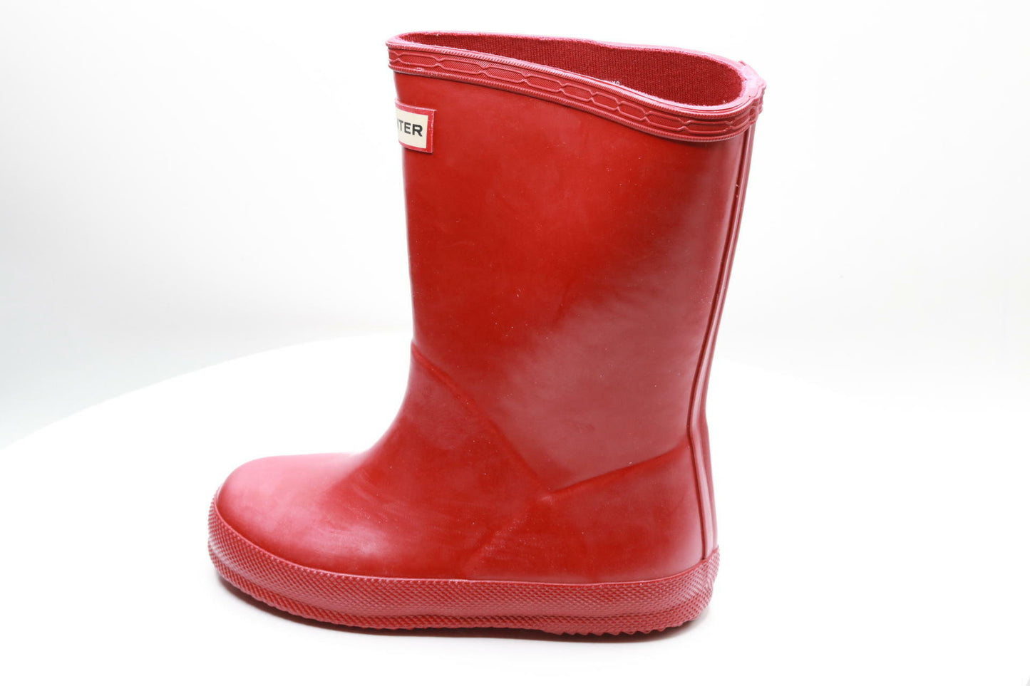 Hunter Little Kids Original First Classic Gloss Rain Boot, Military Red, 10