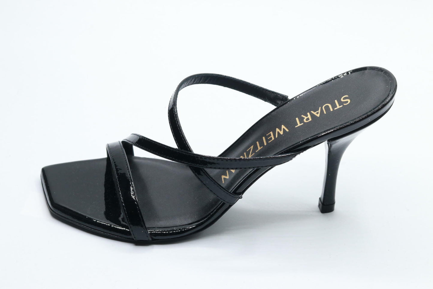Stuart Weitzman Strapeze 85 Slide Black 6.5 B