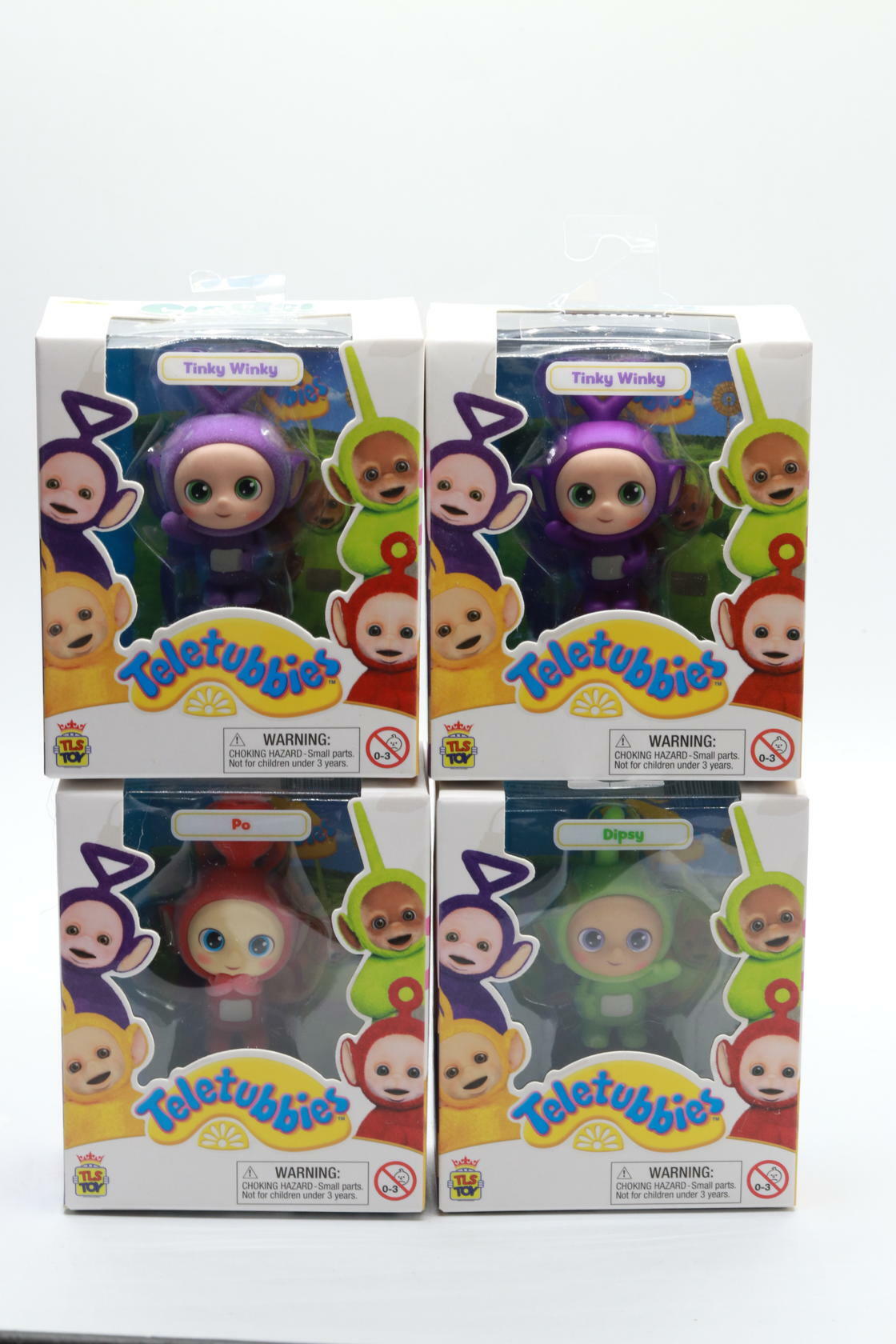 Cheebee Tinky Po, Winky & Dipsy Glow GITD Chase Mini Figure - Teletubbies