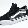 Vans Boys Old Skool Pattern Camo Skate  Sneaker Black/True White 4 Y BIG KID