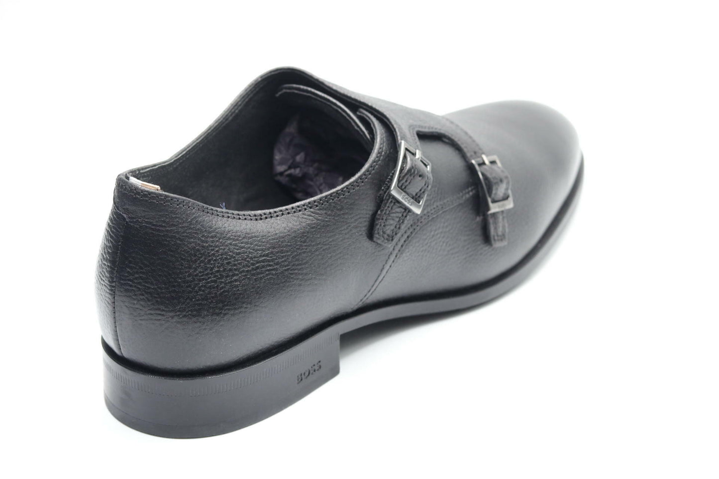 Hugo Boss Mens Dress Shoes Colby Leather  Monk Shoes Black Men's Dress 10.5 D