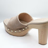 Stuart Weitzman Pearl Clog 85 Sandal Latte Womens Sz 7.5 B