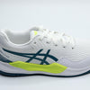 ASICS Kid's Gel-Resolution 9 Grade School Tennis Shoes, 4, White/RESTFUL Teal