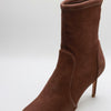 Stuart Weitzman Womens Stuart 75 Stretch Bootie Taupe 8.5 B