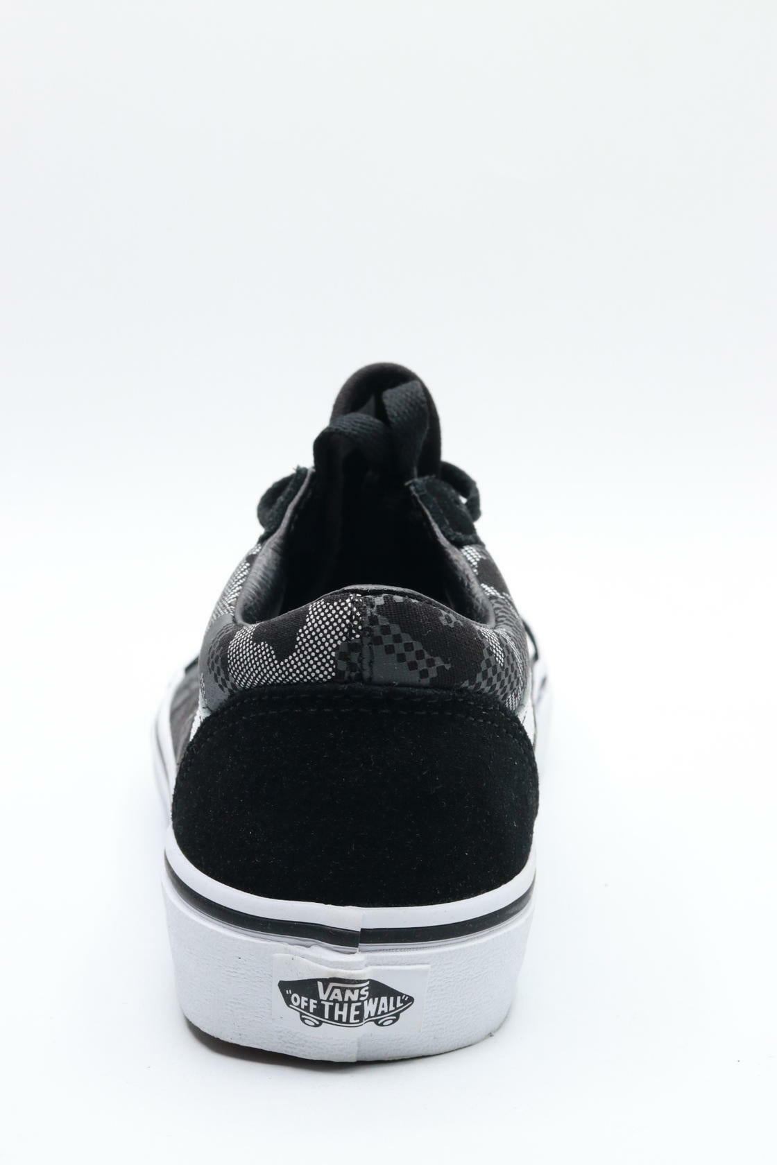 Vans Boys Old Skool Pattern Camo Skate  Sneaker Black/True White 4 Y BIG KID