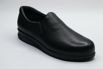 SAS Patriot Non-Slip Comfort Loafer - Shoes for Women - Lightly Cushioned Collar - Round Toe - Leather Uppers Black 9 S - Slim (AAA)
