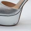 Stuart Weitzman Disco Platform Sandal Silver 6 B