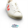 VEJA Men's Campo Sneaker, Extra White/Orange Fluo, 12