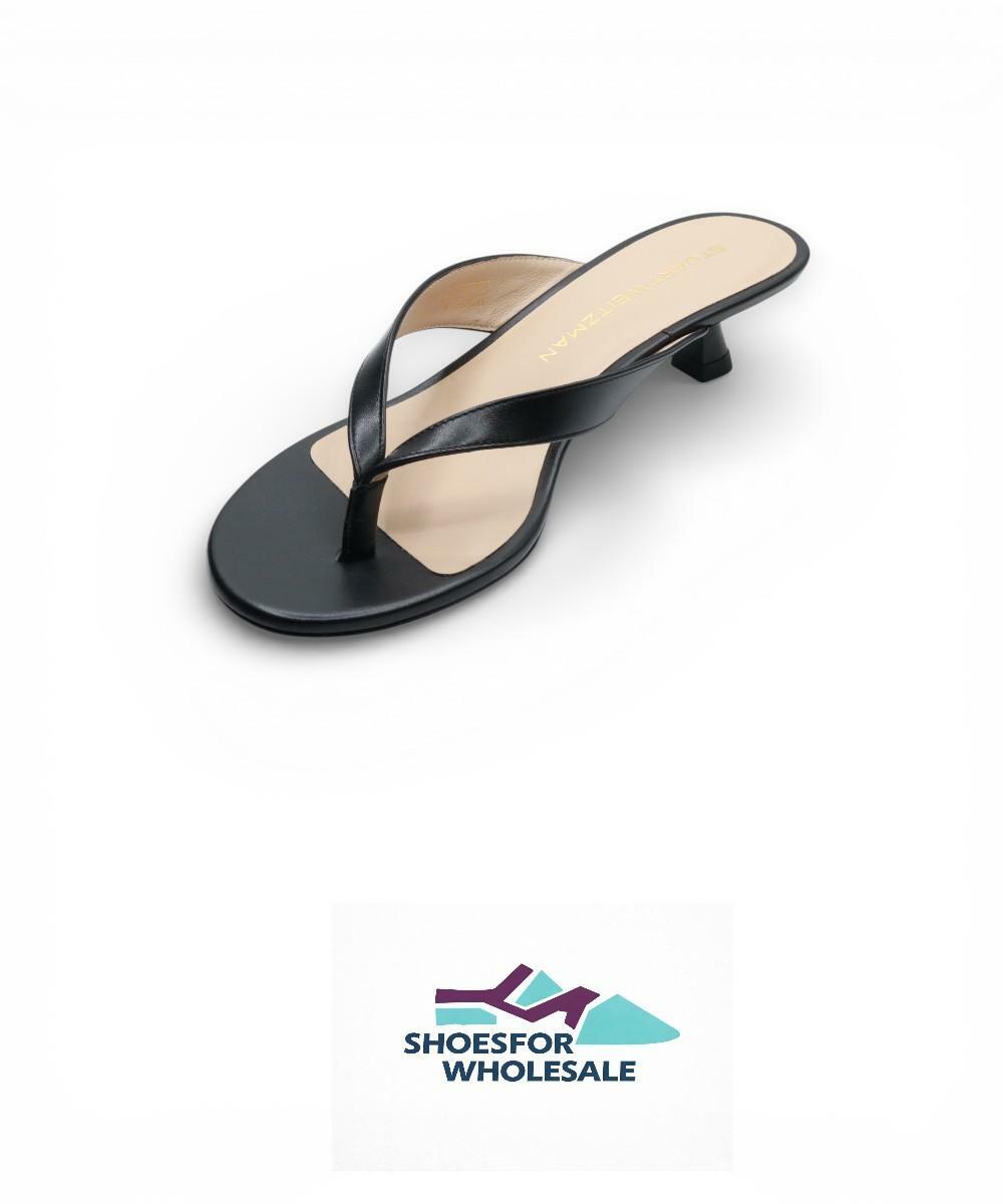 Stuart Weitzman Women's Rio Sleek Sandals 35 Black 9 Medium