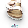 Birkenstock 95209139 Arizona Sfb W/Wht Cop Ltr 39