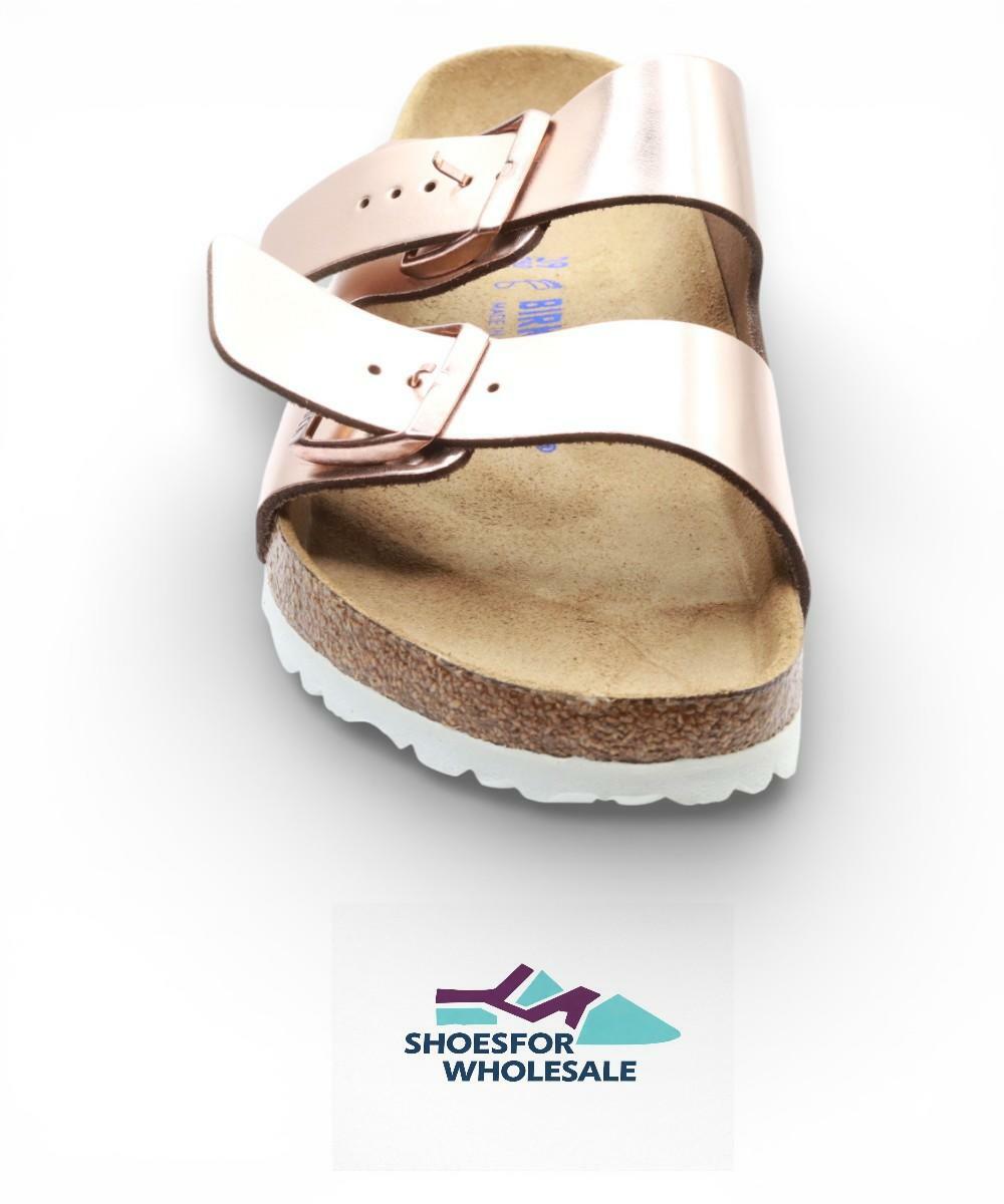 Birkenstock 95209139 Arizona Sfb W/Wht Cop Ltr 39