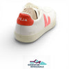 VEJA Men's Campo Sneaker, Extra White/Orange Fluo, 12