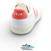 VEJA Men's Campo Sneaker, Extra White/Orange Fluo, 12