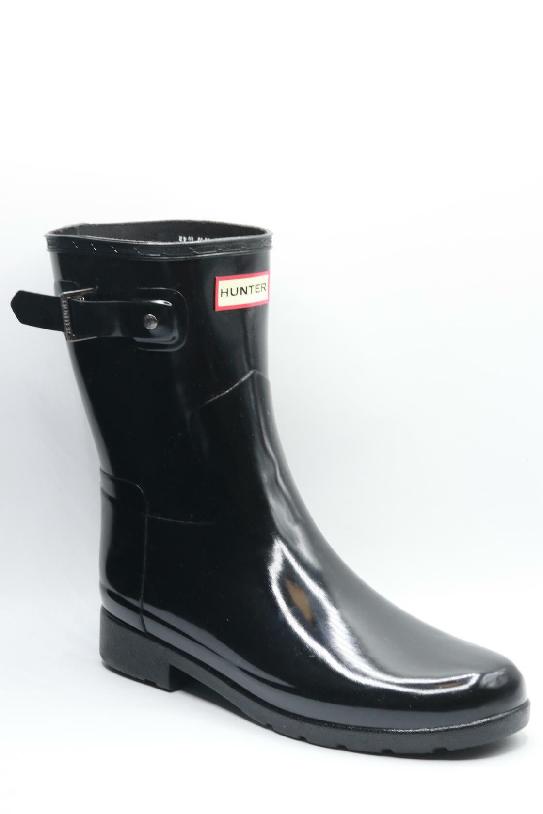 Hunter Refined Short Gloss Black 10 M Womens