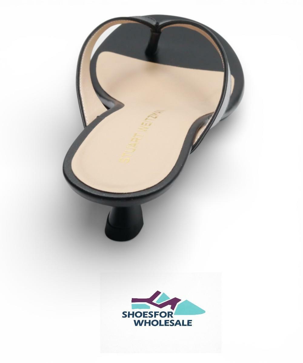 Stuart Weitzman Women's Rio Sleek Sandals 35 Black 9 Medium