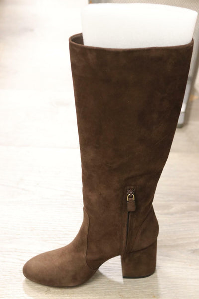 Stuart Weitzman Flareblock 85 Slouch Boot Walnut 5.5 B
