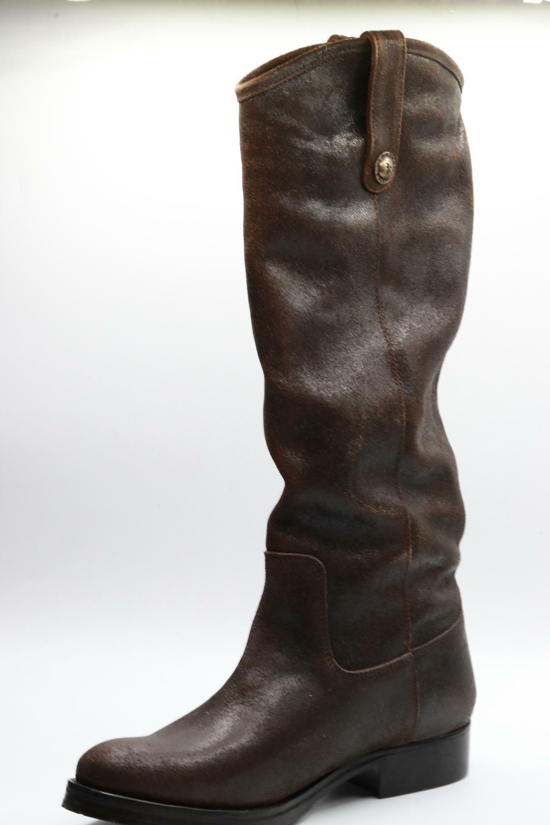 Frye Women's 40058 Melissa Double Sole Button Lug Brown, 8.5 M US