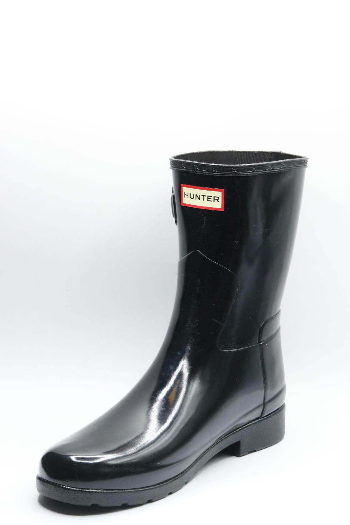 Hunter Refined Short Gloss Black 10 M Womens