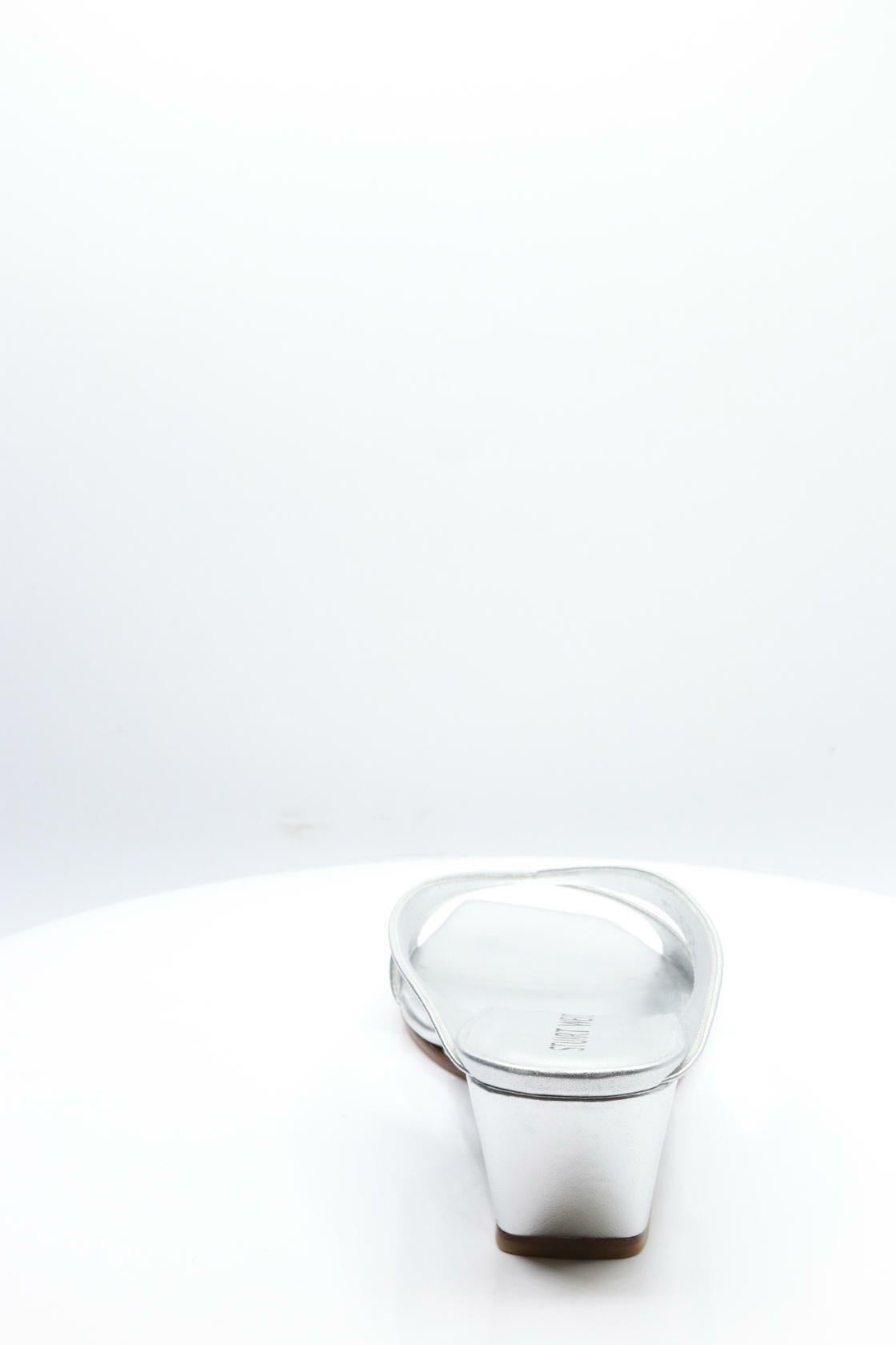Stuart Weitzman Miami 50 Wedge Slide Silver 10.5 B