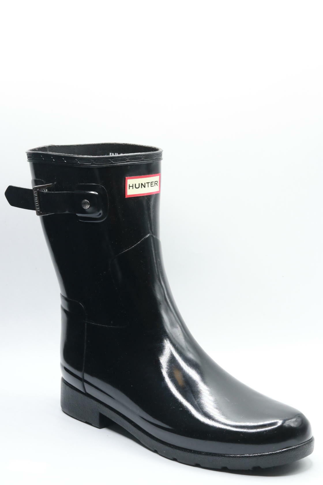 Hunter Refined Short Gloss Black 10 M Womens