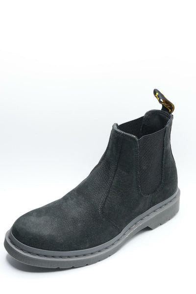 DR. MARTENS Men's Amphibians, Black Milled Nubuck Wp, 11